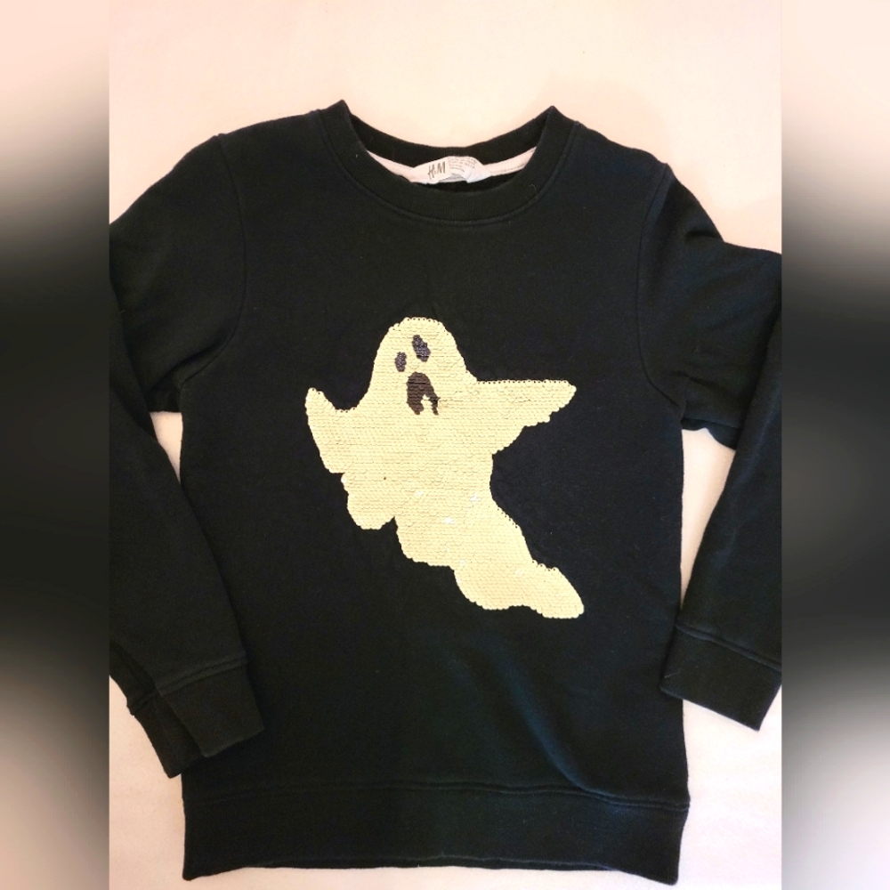 H&M reversible sequenced ghost kids shirt